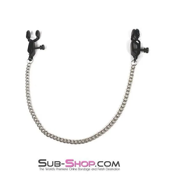 0526MH      Squeeze Play Blackline Wide Adjustable Nipple Clamps - MEGA Deal
