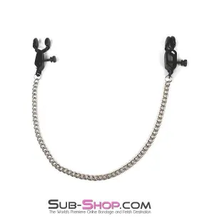 0526MH      Squeeze Play Blackline Wide Adjustable Nipple Clamps