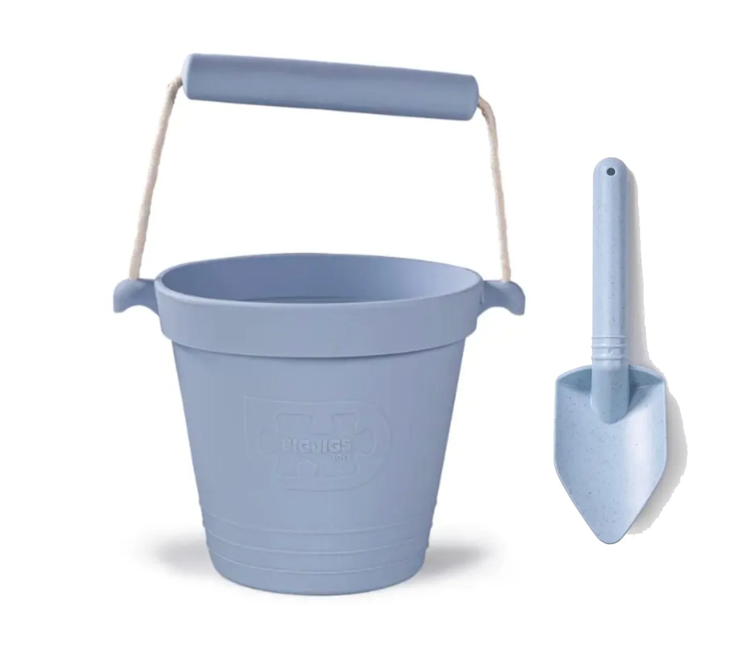 Bigjigs Dove Grey Eco Bucket and Spade