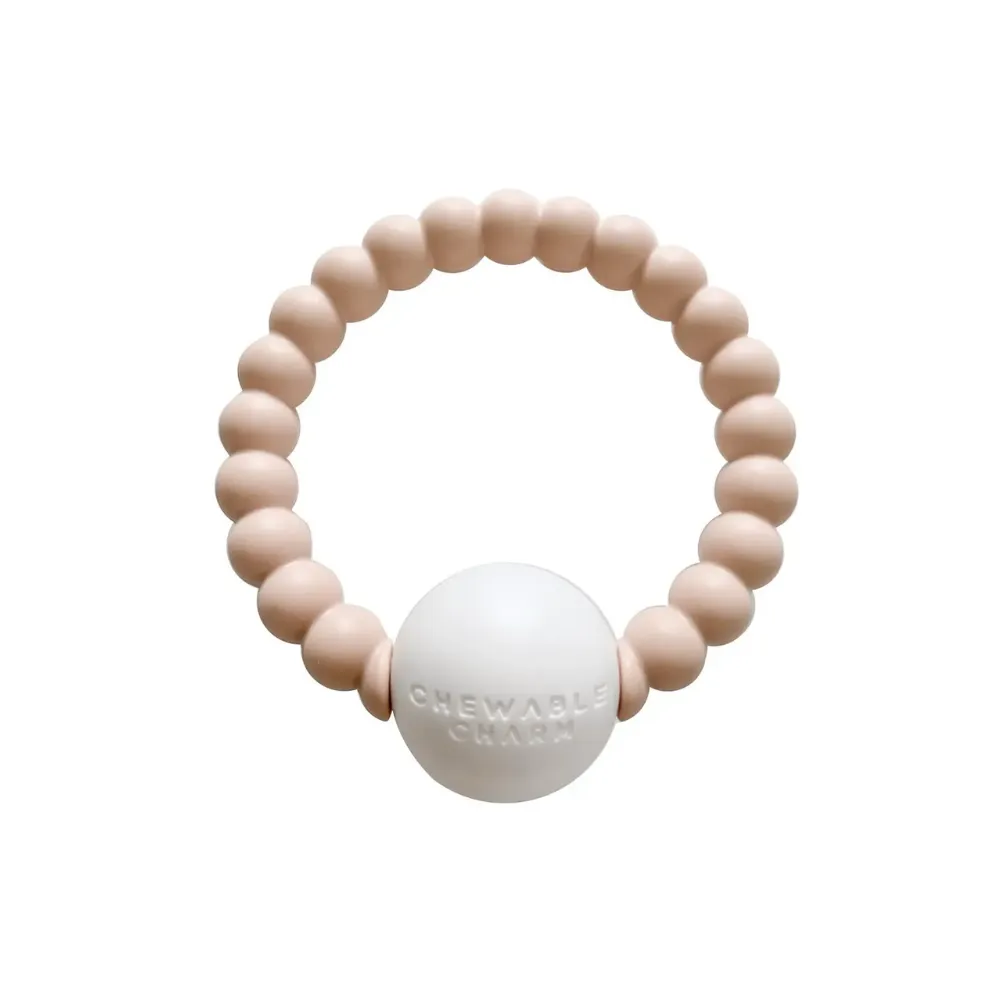 Blush Chewable Charm Teether Toy Rattle