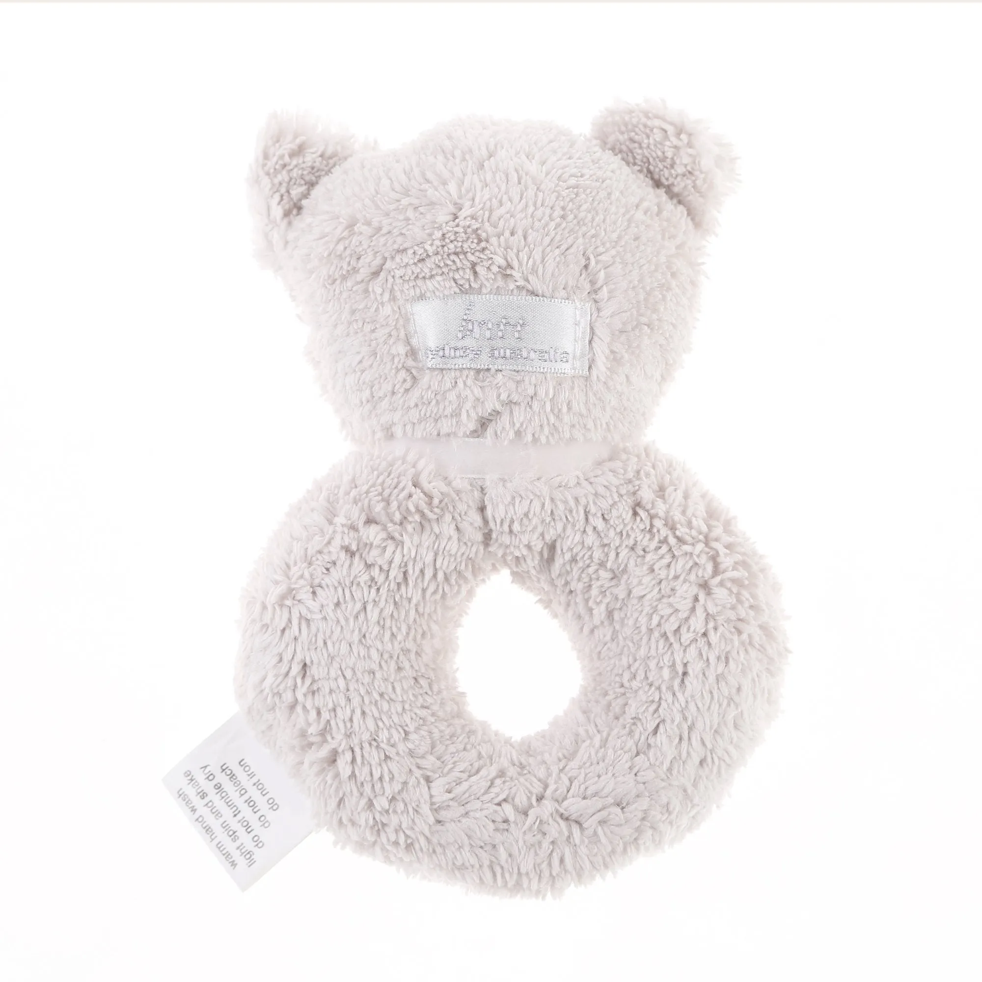 Britt Bear Snuggles Rattle - Grey