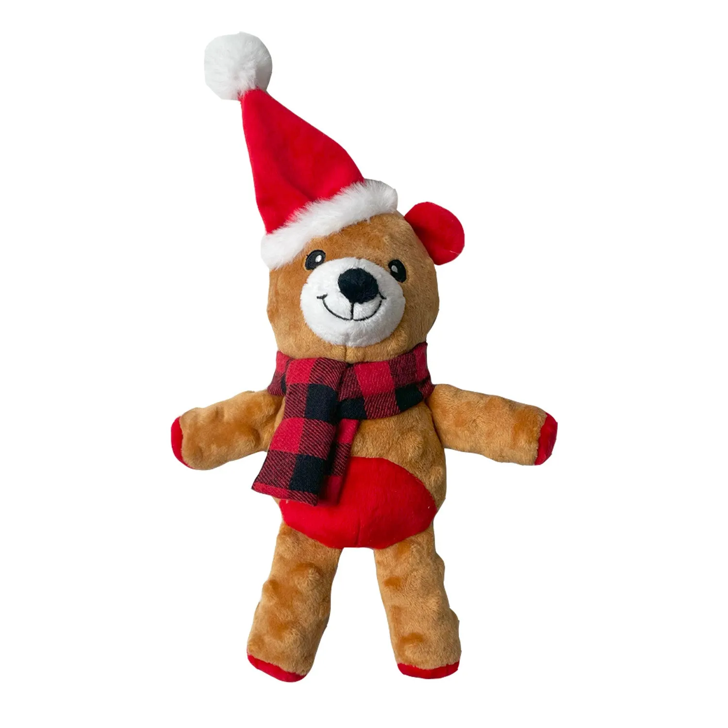 Cuddly Festive Bear | Christmas Soft Teddy Dog Toy by Happy Pet
