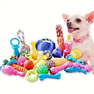 Durable Fun and Interactive Dog Toy Set  5pcs Squeaky Molar Balls