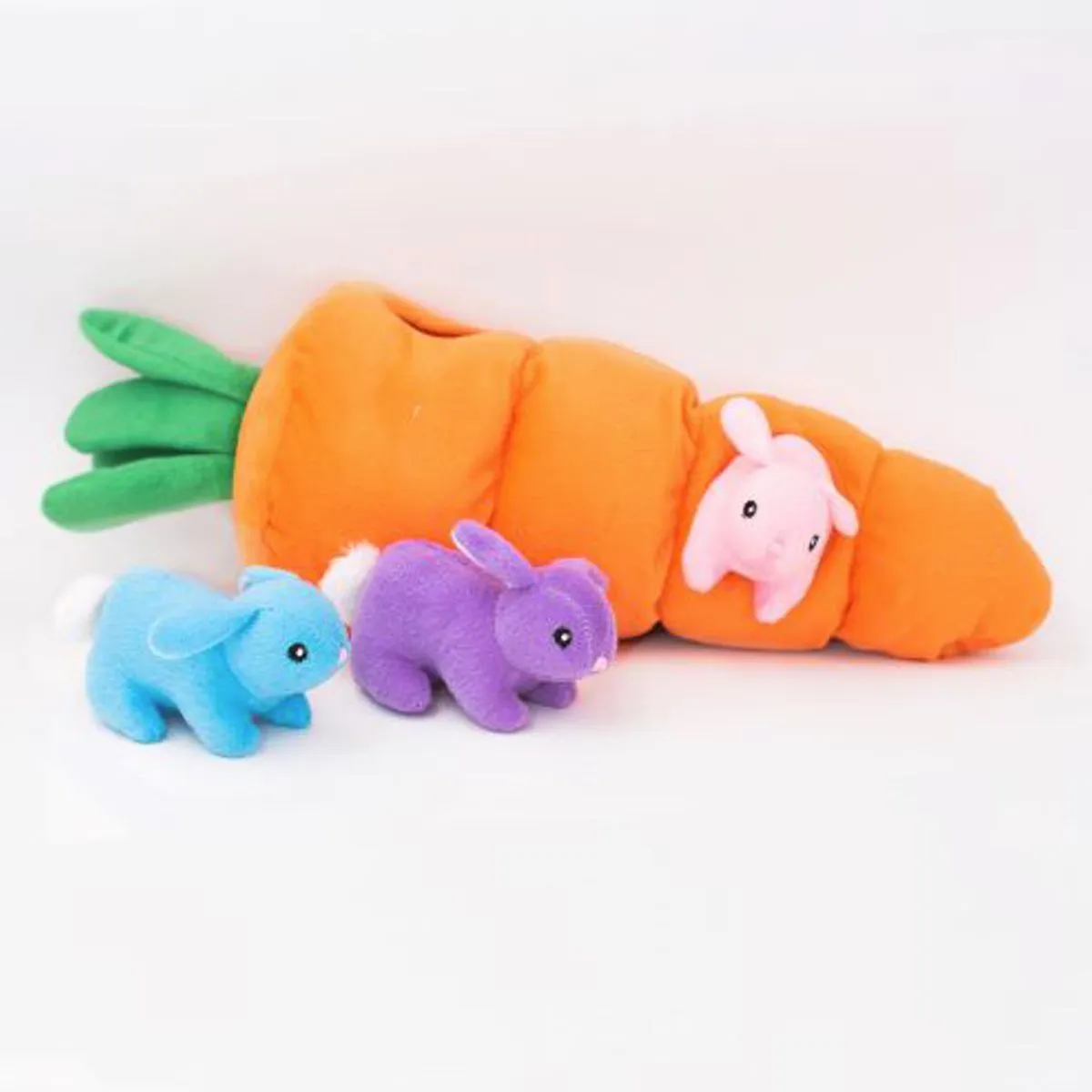 Easter Carrot Burrow Puzzle Dog Toy