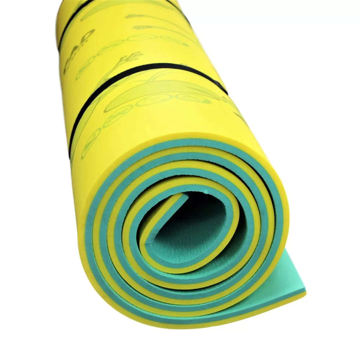 Floating Foam Lounger Mat for One Adult Aqua Lily Pad Tadpole green/yellow Aqua Lily Pad