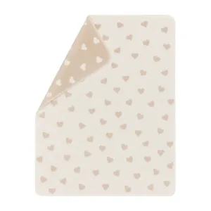 Fussenegger Baby Blanket Offwhte/Grey Carla - Hearts Allover