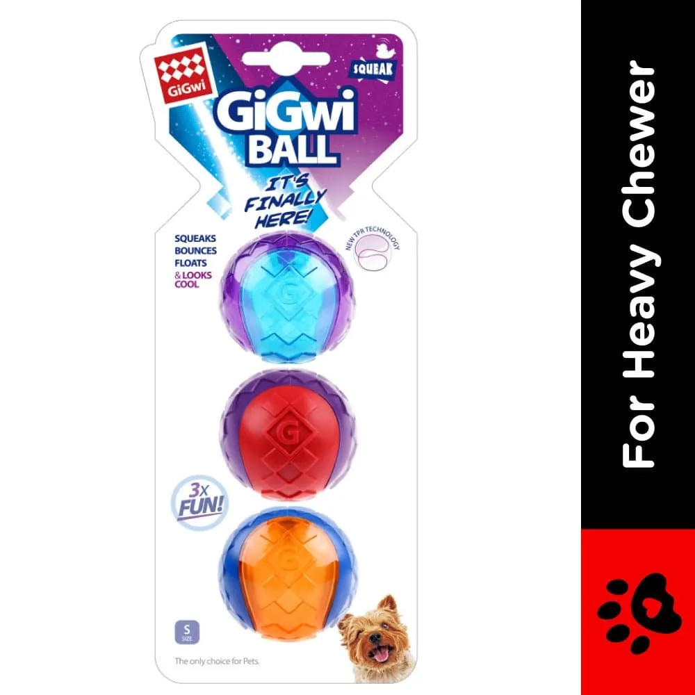 GiGwi Ball Squeaker Toy for Dogs (Pack of 3)