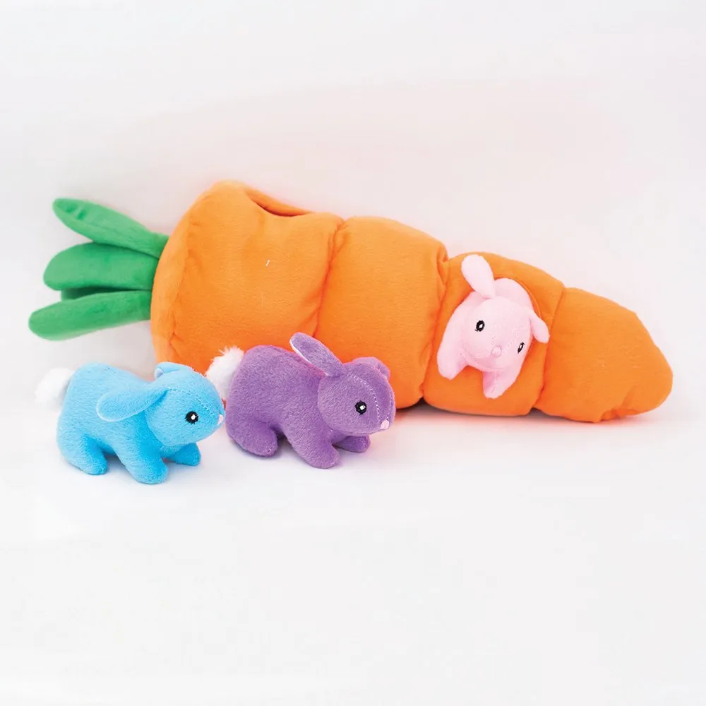 Hide-&-Seek Burrow Toy - Colored Bunny 'n Carrot Snuffle Ball