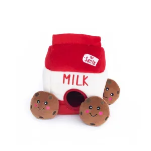Holiday Burrow Milk & Cookies Dog Toy Puzzle