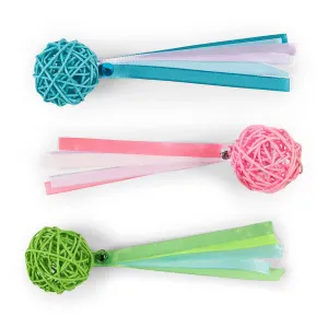Kazoo Kitty Wicker Play Ball Cat Toy