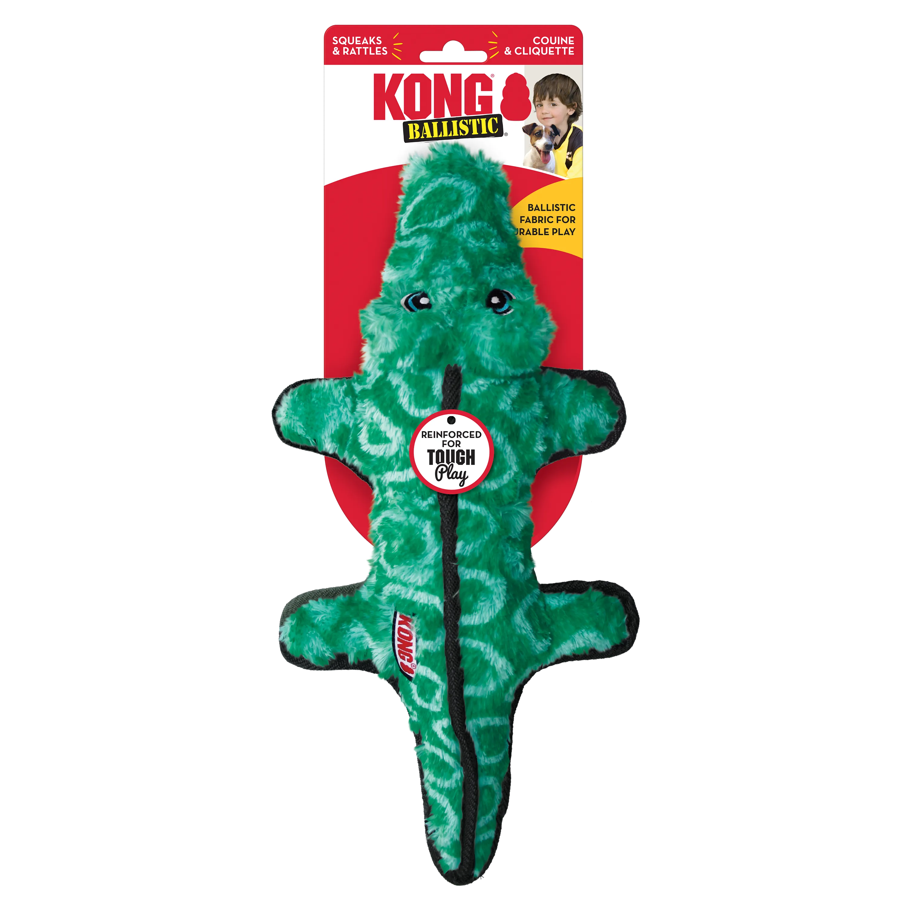 KONG Ballistic Alligator Dog Toy (Medium/Large)