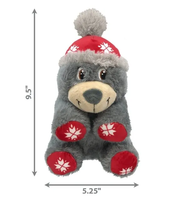 Kong Holiday Comfort Polar Bear Plush Dog Toy (Assorted Colours)
