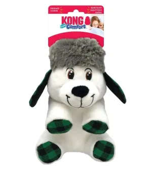 Kong Holiday Comfort Polar Bear Plush Dog Toy (Assorted Colours)