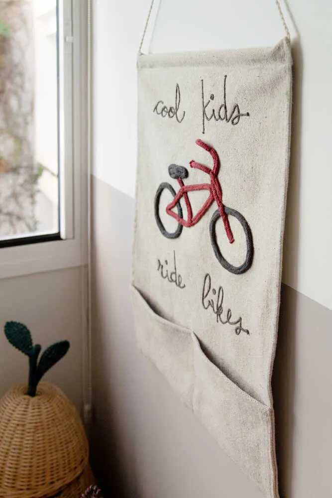 Lorena Canals Wall Pocket Hanging Cool Kids Ride Bikes