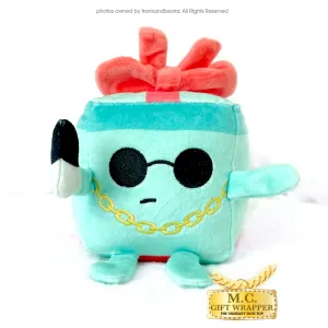 MC Gift Wrapper Plush Small Dog Toy Squeaky Christmas Dog Toys