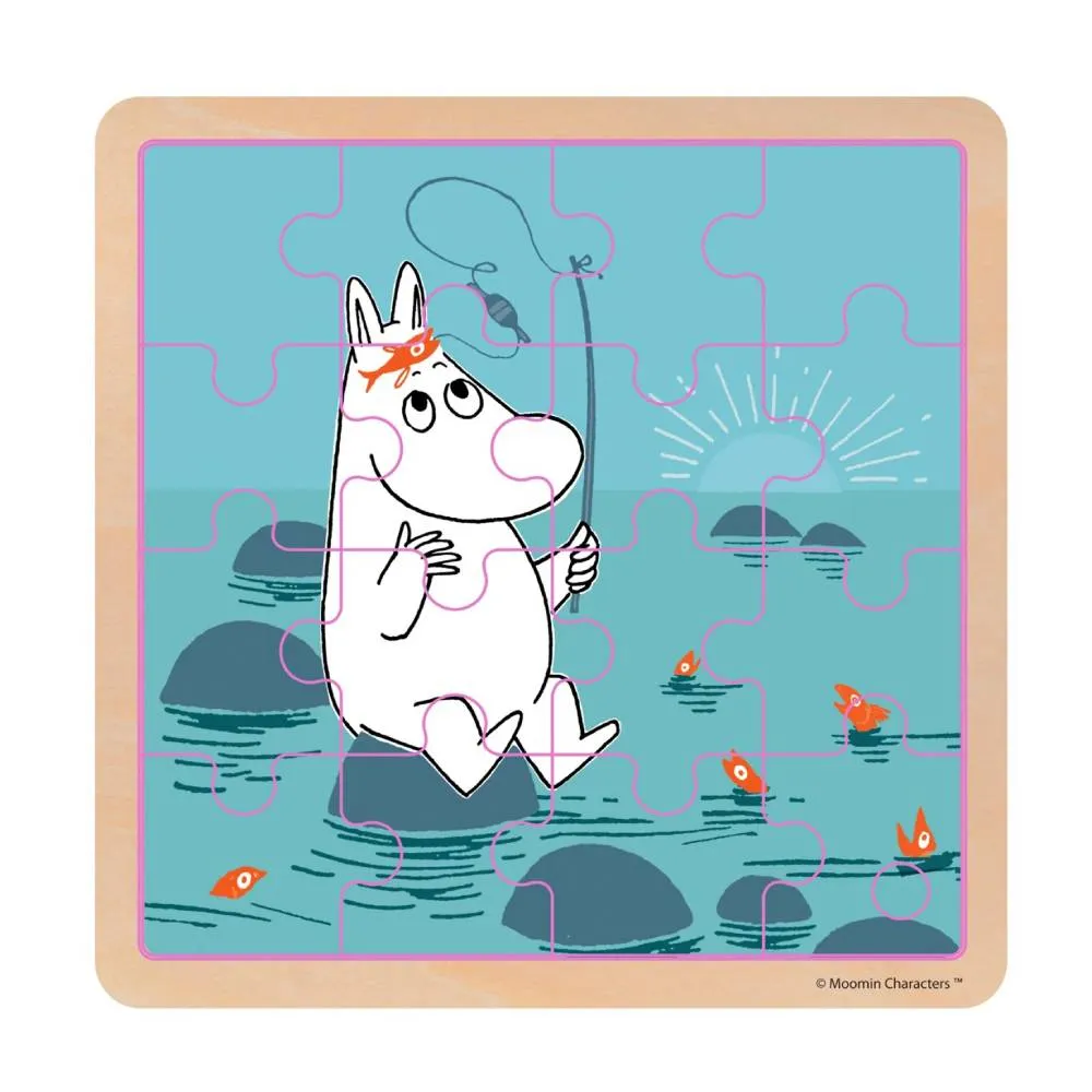 Moomin Fishing Wooden Square Puzzle - Barbo Toys