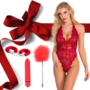 Red Hot Passion 4-Piece Couples Pleasure Kit