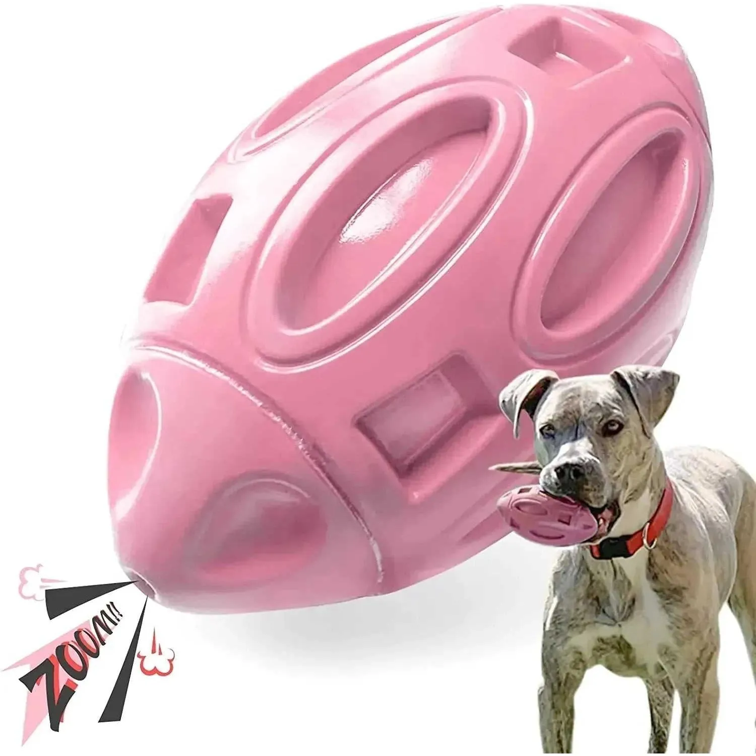 Squeaky Dog Toys for Aggressive Chewers Rubber Puppy Chew Ball Teeth grinding cleaning Durable Pet Toy for Medium Large Breed