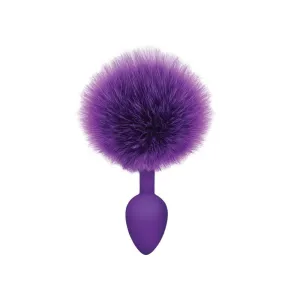 Purple Silicone Bunny Tail Butt Plug for 9s Cottontails - Enhanced Title