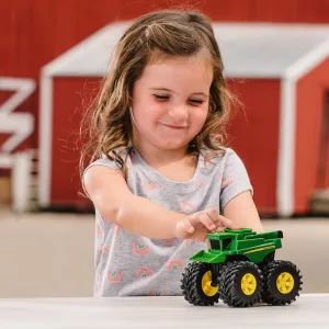 TOMY JOHN DEERE 6INCH(15CM) MONSTER TREADS LIGHTS & SOUNDS VEHICLE COMBINE HARVESTER
