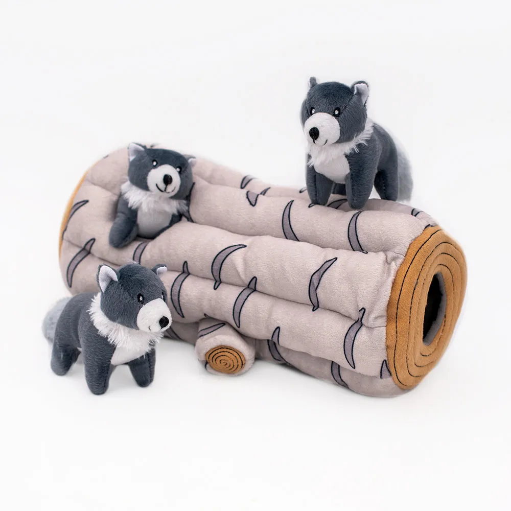 ZippyPaws Zippy Burrow Dog Toy, Arctic Wolf